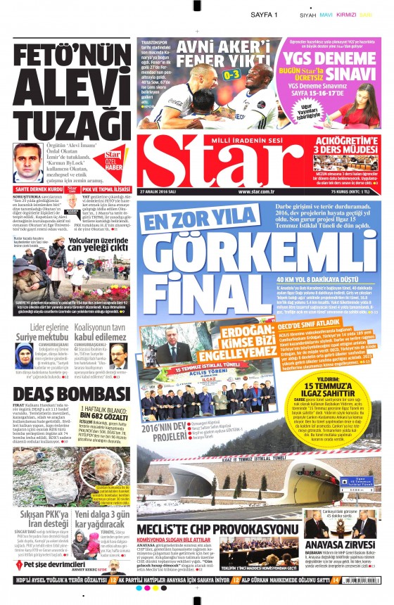 27 Aralık 2016 gazete manşetleri - 6