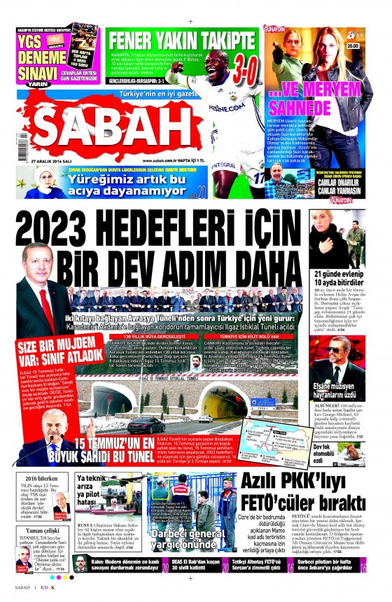27 Aralık 2016 gazete manşetleri - 7