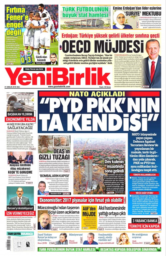 27 Aralık 2016 gazete manşetleri - 18
