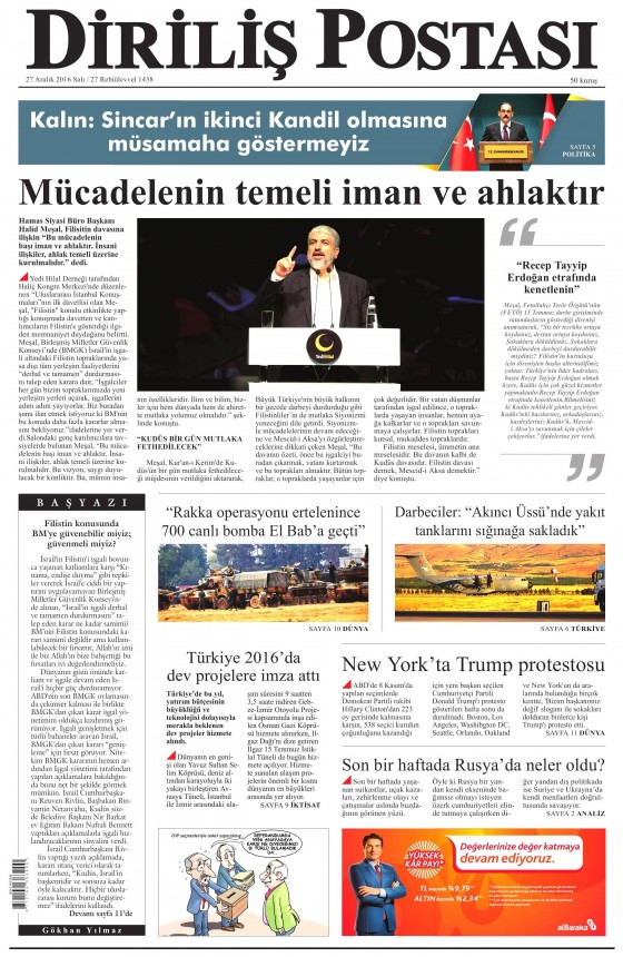 27 Aralık 2016 gazete manşetleri - 16
