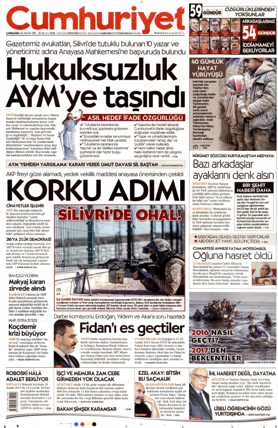 28 Aralık 2016 gazete manşetleri - 493