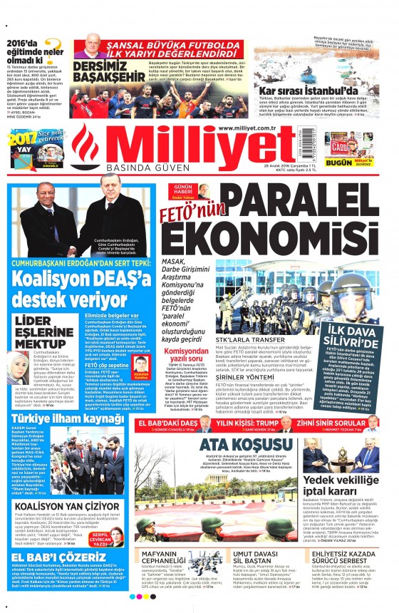 28 Aralık 2016 gazete manşetleri - 502