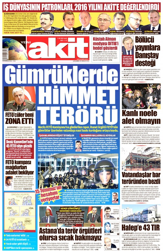 28 Aralık 2016 gazete manşetleri - 515