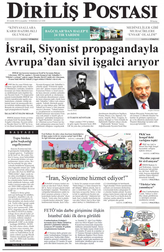 28 Aralık 2016 gazete manşetleri - 523