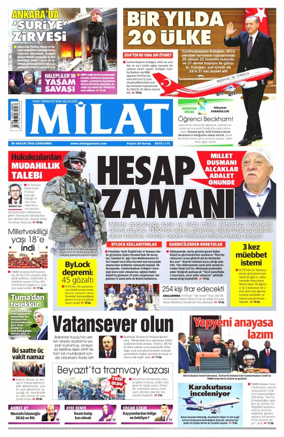 28 Aralık 2016 gazete manşetleri - 521