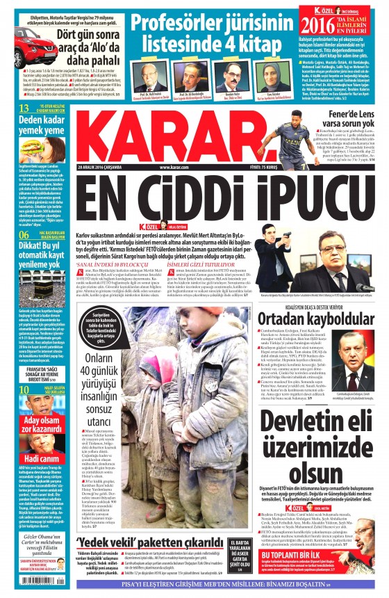 28 Aralık 2016 gazete manşetleri - 528