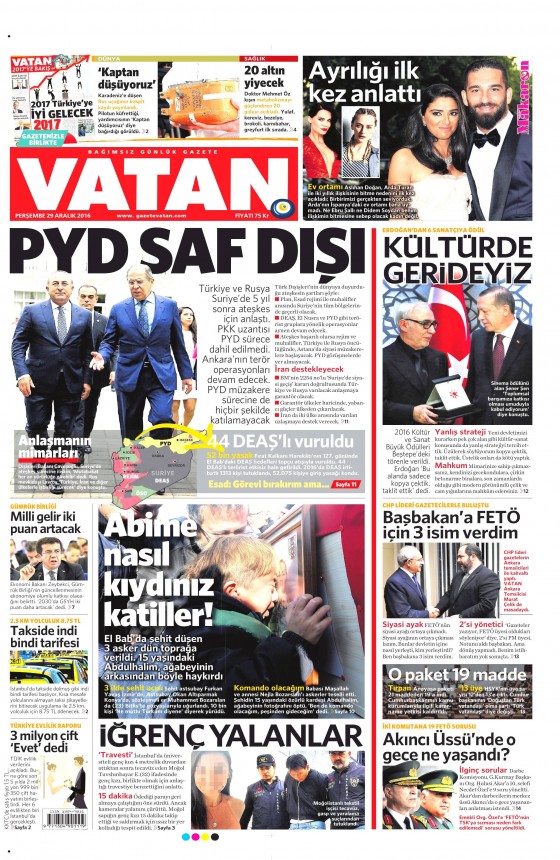 29 Aralık 2016 gazete manşetleri - 14