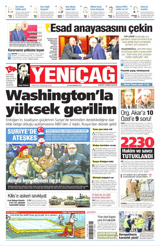 29 Aralık 2016 gazete manşetleri - 16