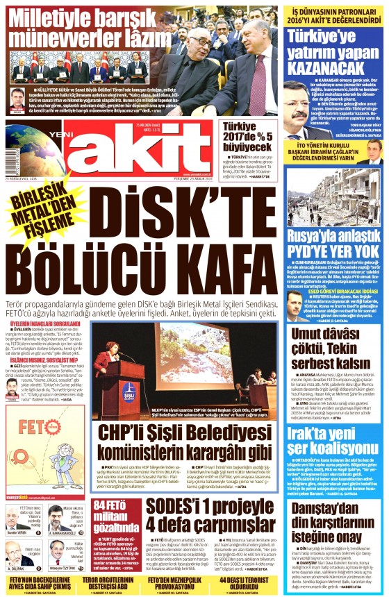 29 Aralık 2016 gazete manşetleri - 18