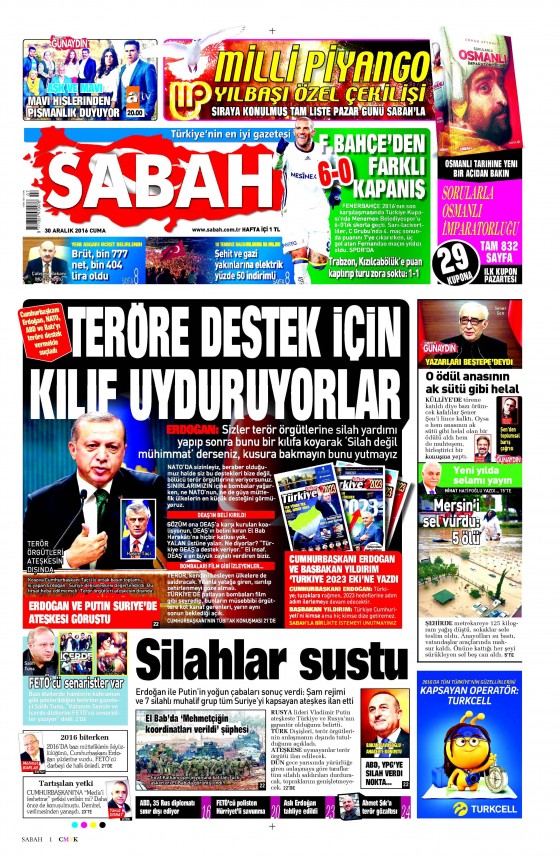 30 Aralık 2016 gazete manşetleri - 2