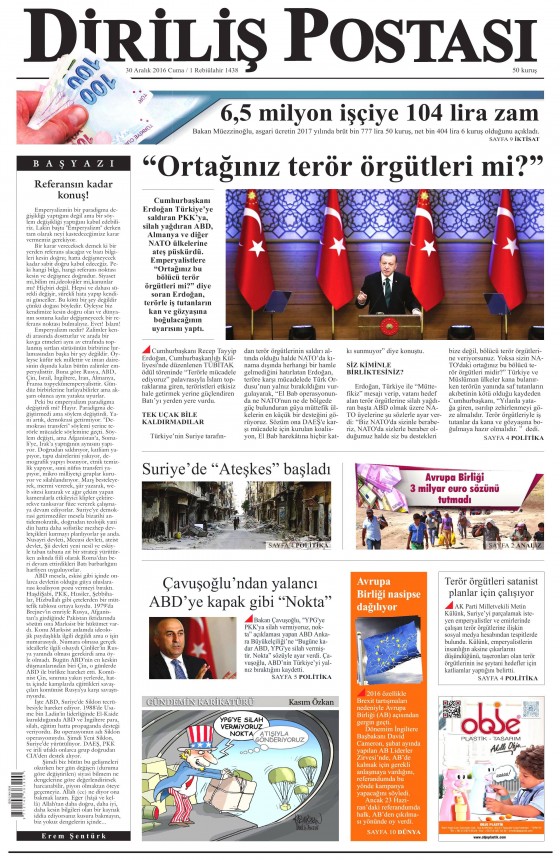 30 Aralık 2016 gazete manşetleri - 21