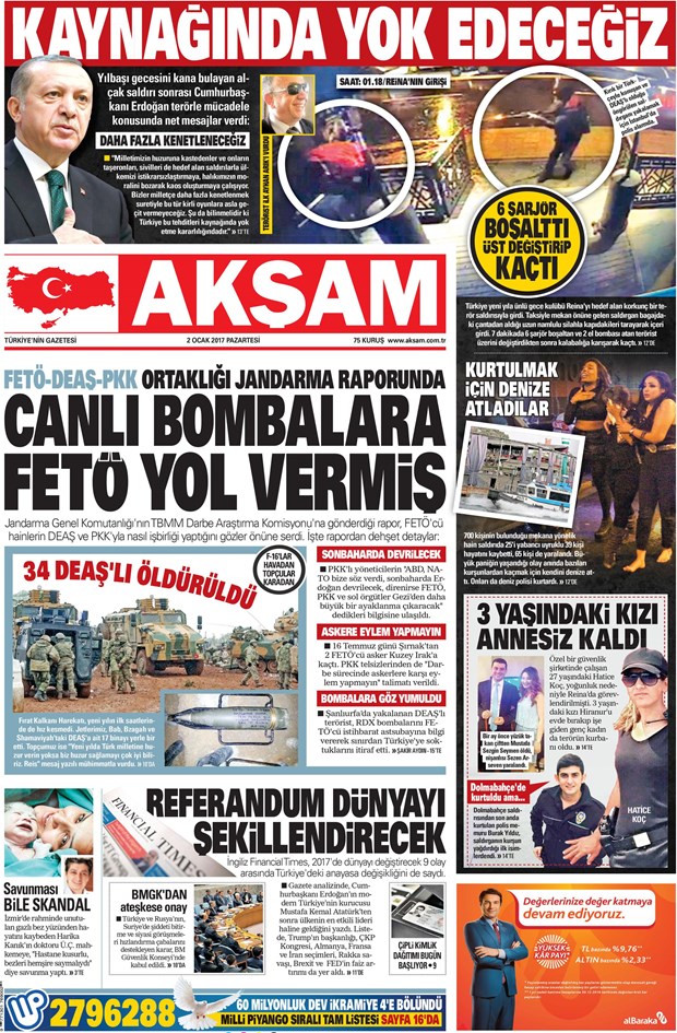2 Ocak 2017 gazete manşetleri - 4