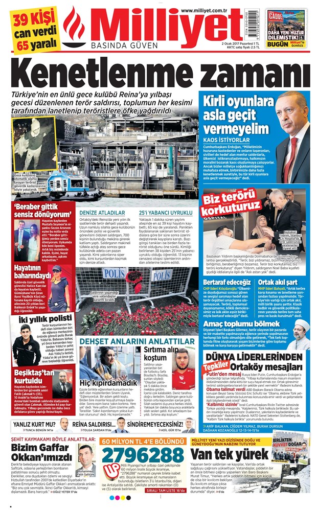 2 Ocak 2017 gazete manşetleri - 2