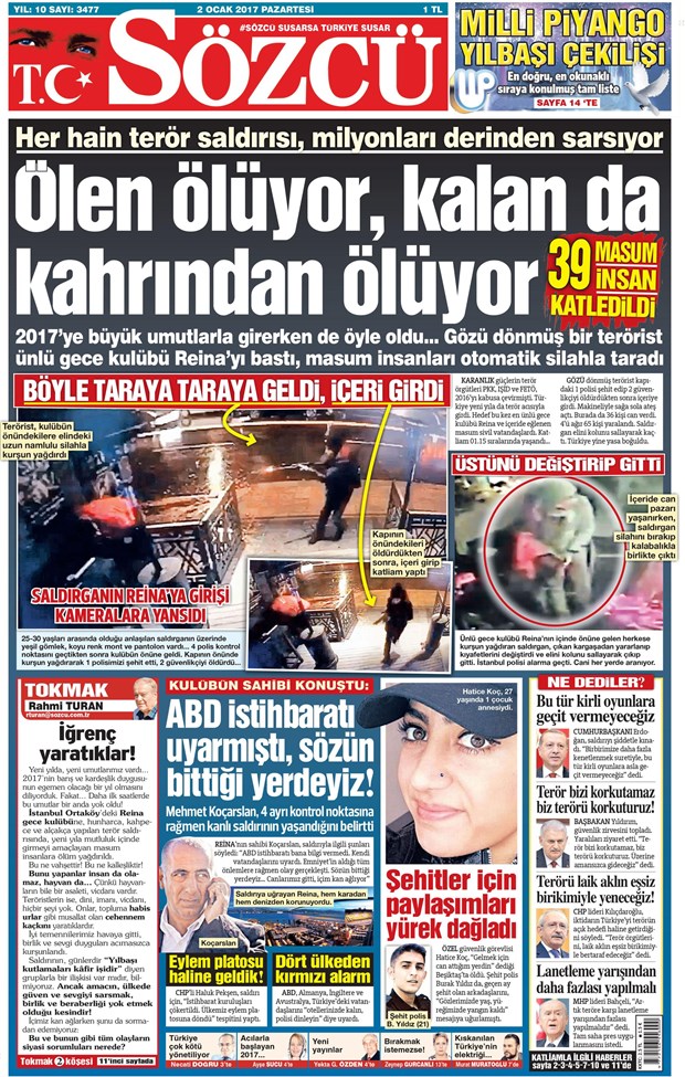 2 Ocak 2017 gazete manşetleri - 12