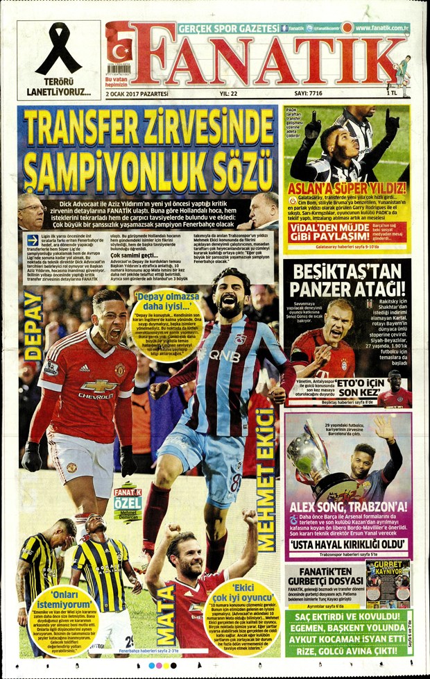 2 Ocak 2017 gazete manşetleri - 17