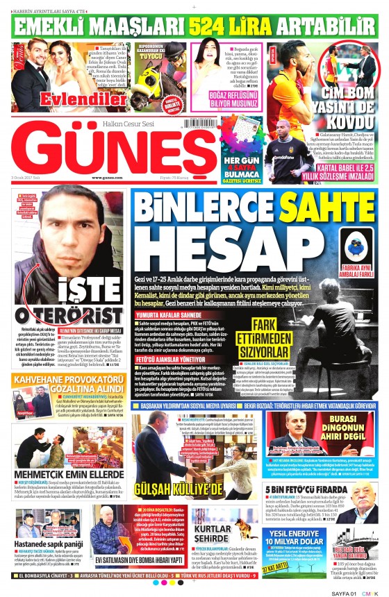 3 Ocak 2017 gazete manşetleri - 8