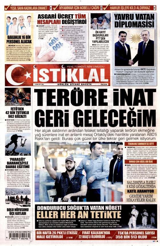3 Ocak 2017 gazete manşetleri - 4