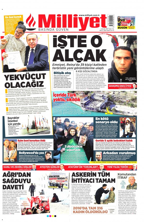 3 Ocak 2017 gazete manşetleri - 3