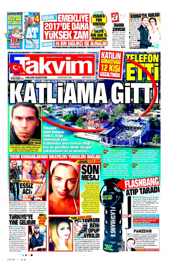 3 Ocak 2017 gazete manşetleri - 7