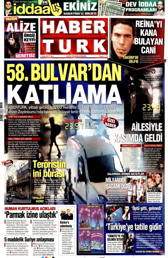 3 Ocak 2017 gazete manşetleri - 20