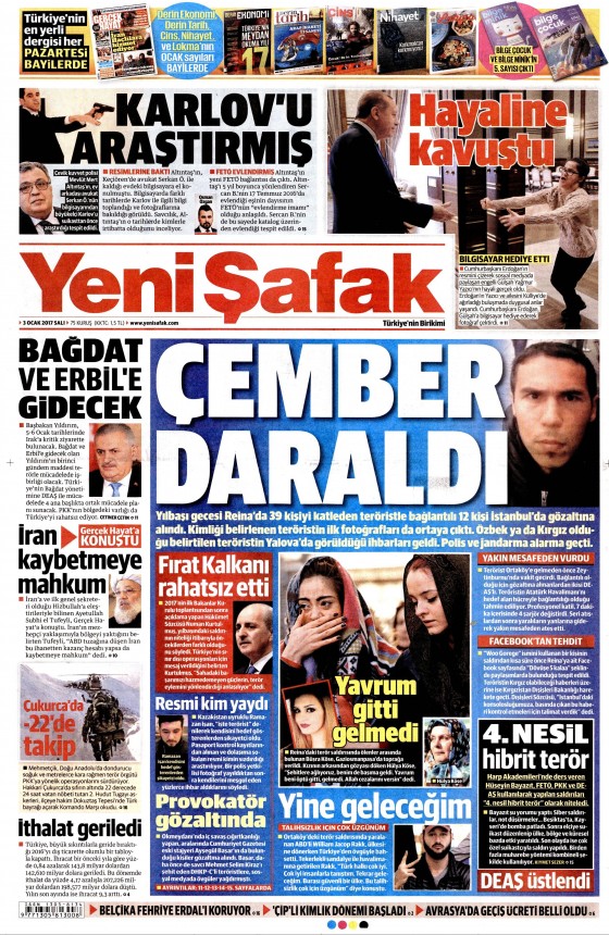 3 Ocak 2017 gazete manşetleri - 19