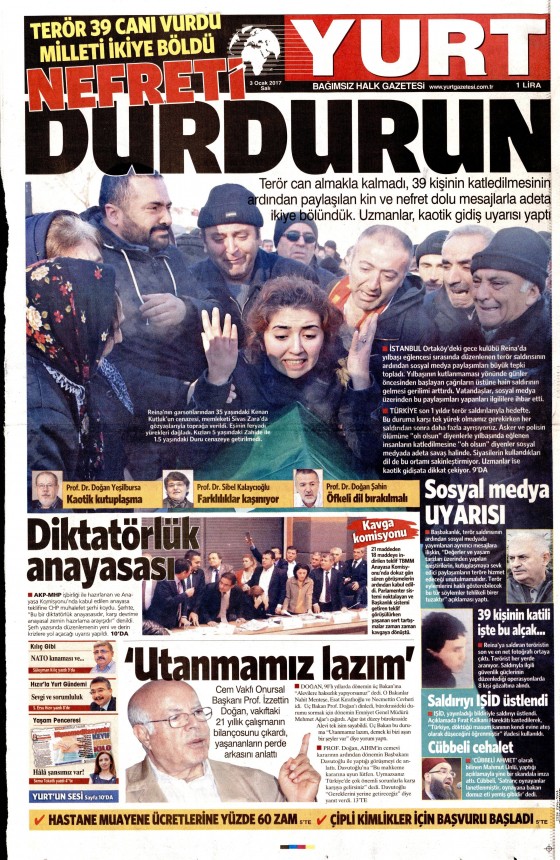 3 Ocak 2017 gazete manşetleri - 28