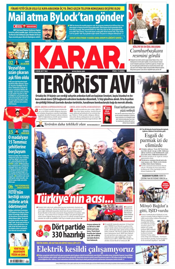 3 Ocak 2017 gazete manşetleri - 23