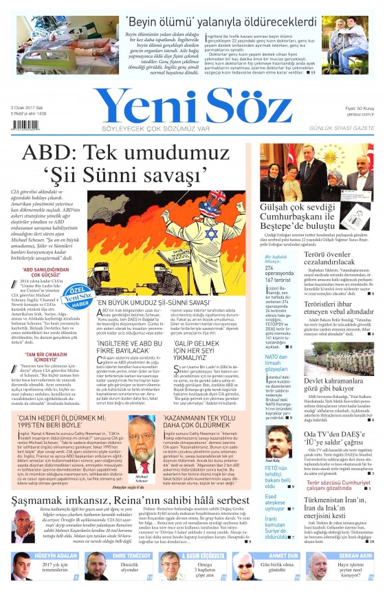 3 Ocak 2017 gazete manşetleri - 24