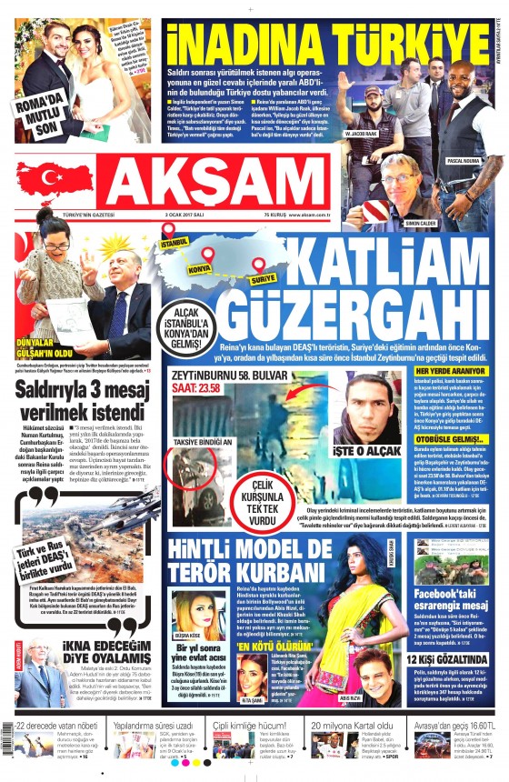 3 Ocak 2017 gazete manşetleri - 21