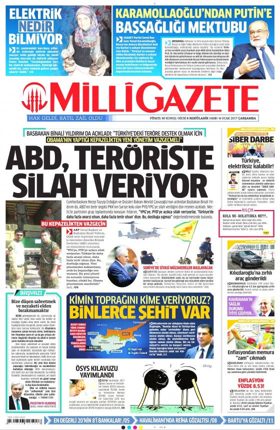 4 Ocak 2017 gazete manşetleri - 781