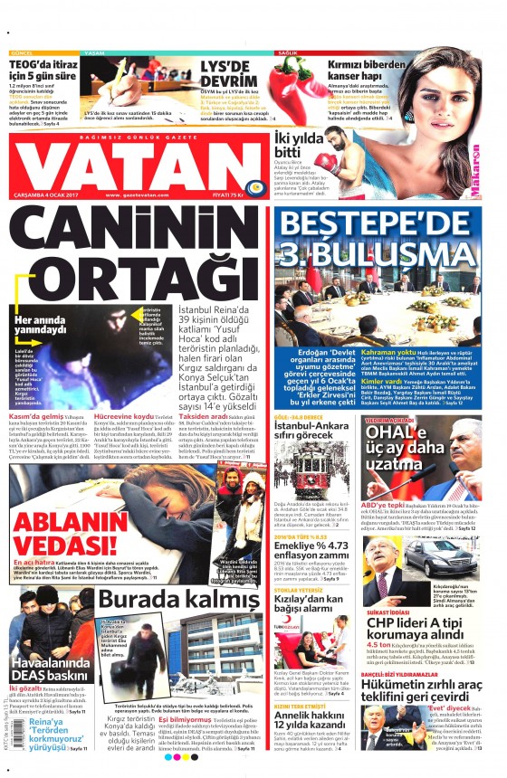 4 Ocak 2017 gazete manşetleri - 792