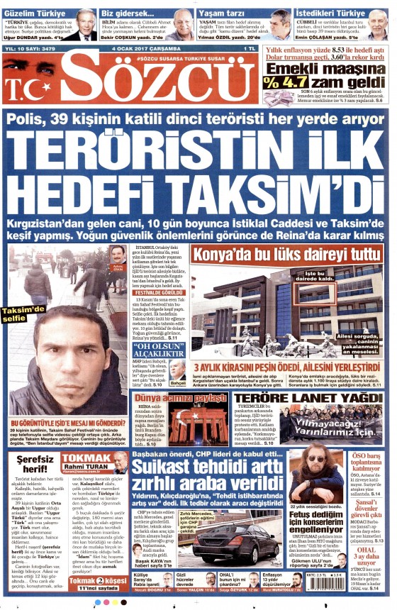 4 Ocak 2017 gazete manşetleri - 796