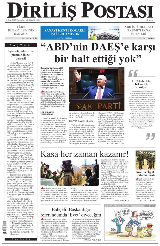 4 Ocak 2017 gazete manşetleri - 808