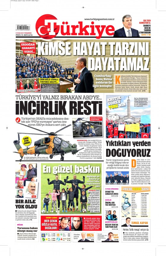 5 Ocak 2017 gazete manşetleri - 830