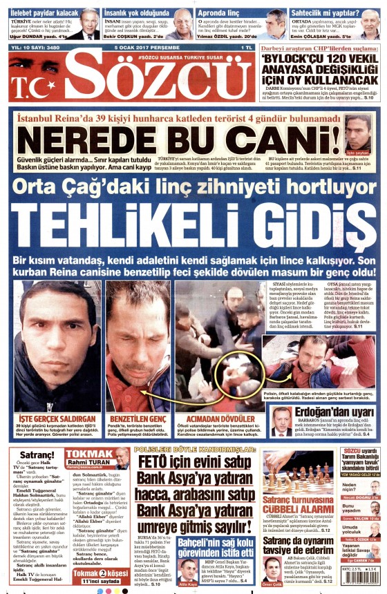 5 Ocak 2017 gazete manşetleri - 836