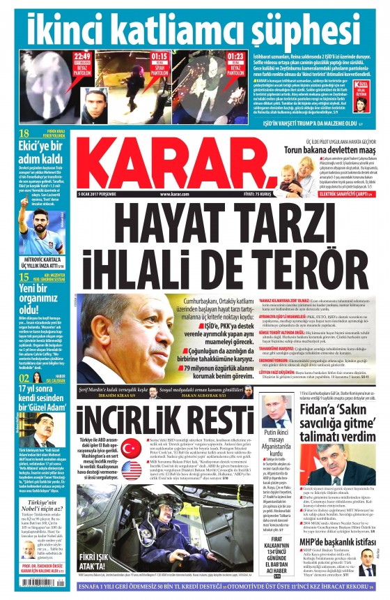 5 Ocak 2017 gazete manşetleri - 846