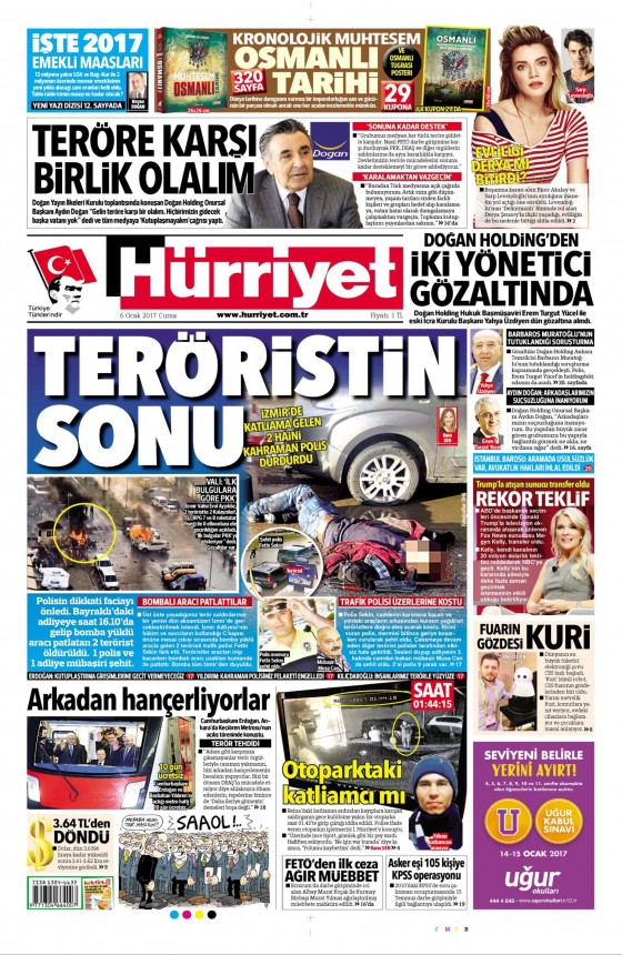 6 Ocak 2017 gazete manşetleri - 854