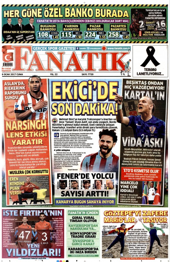 6 Ocak 2017 gazete manşetleri - 856