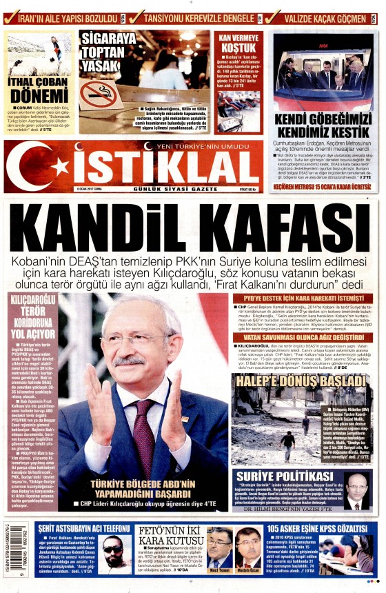 6 Ocak 2017 gazete manşetleri - 859