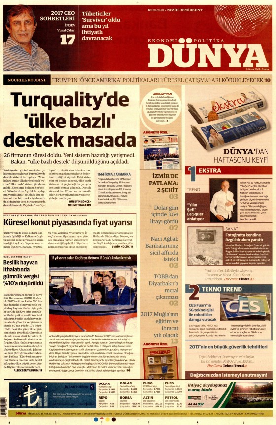 6 Ocak 2017 gazete manşetleri - 853
