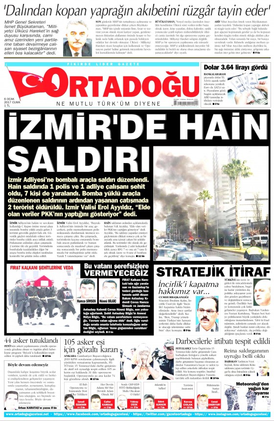 6 Ocak 2017 gazete manşetleri - 863