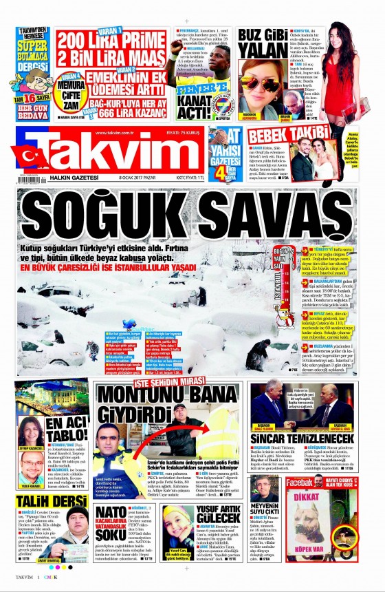 8 Ocak 2017 gazete manşetleri - 943