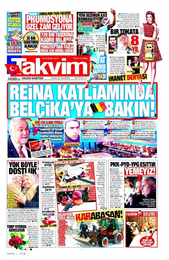 9 Ocak 2017 gazete manşetleri - 981