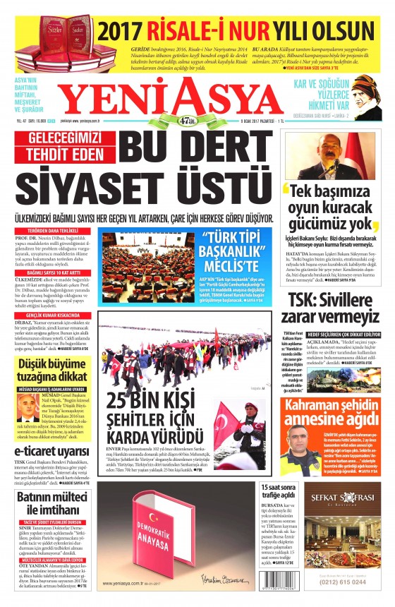 9 Ocak 2017 gazete manşetleri - 982