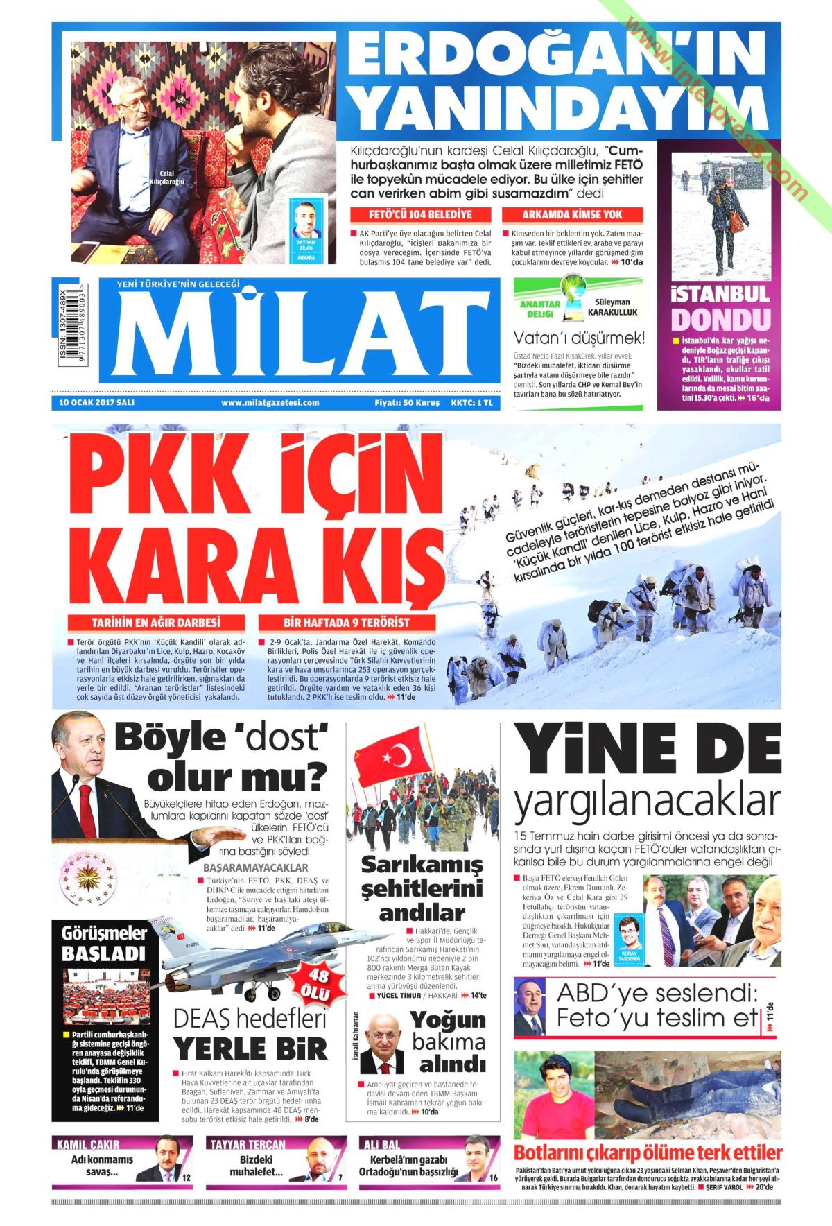 10 Ocak 2017 gazete manşetleri - 20