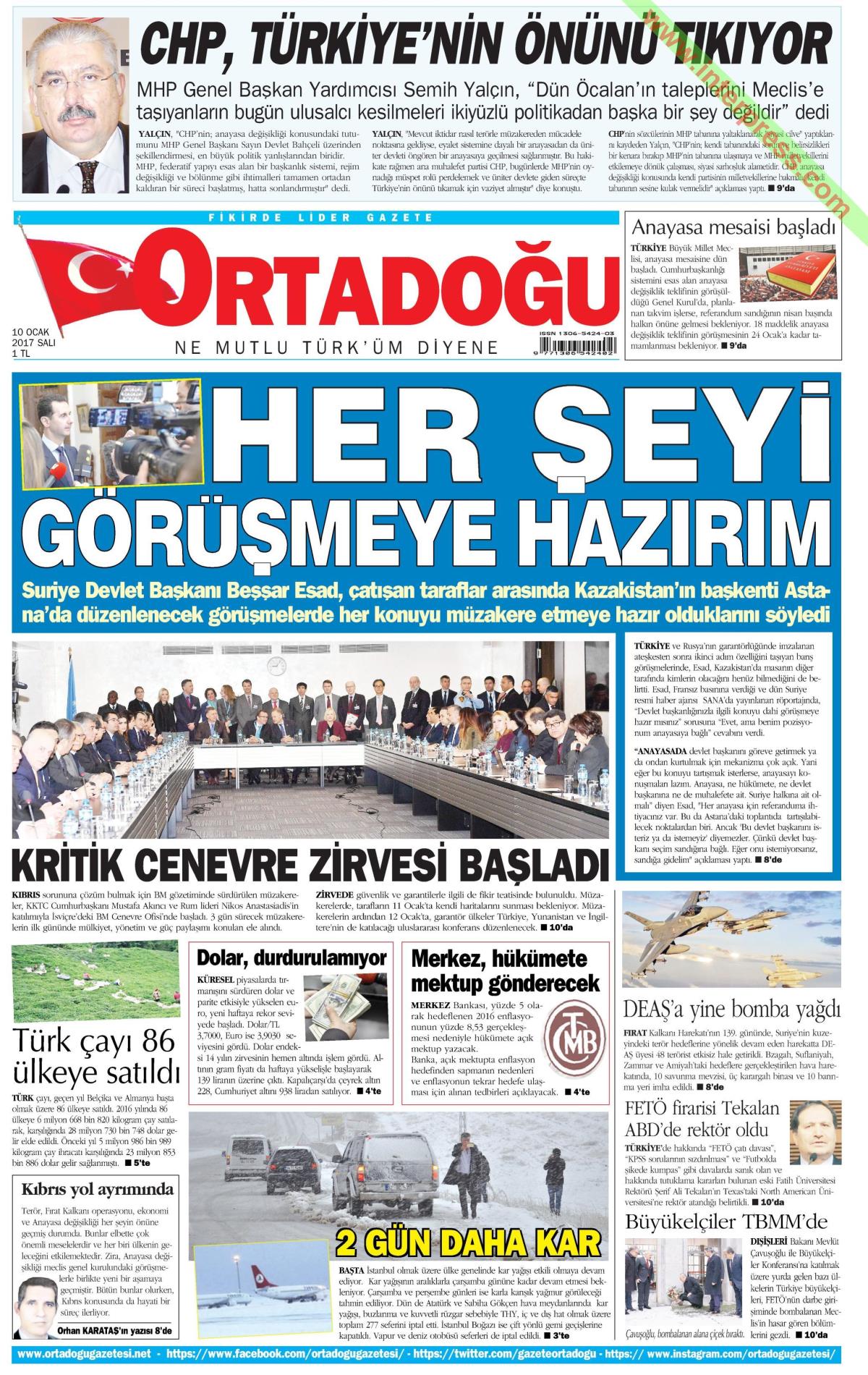 10 Ocak 2017 gazete manşetleri - 13