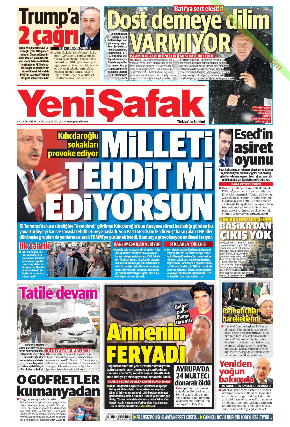 10 Ocak 2017 gazete manşetleri - 18