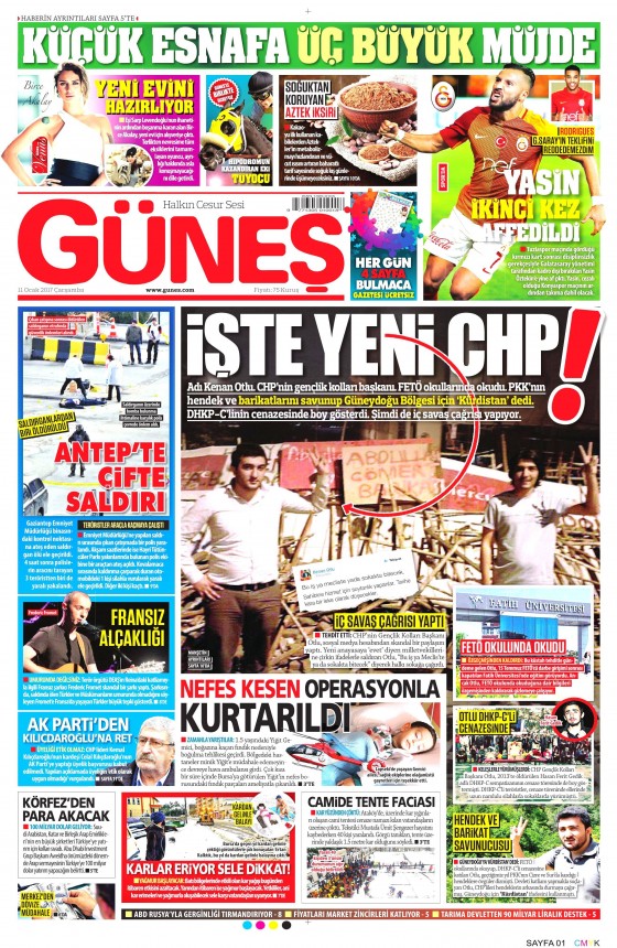 11 Ocak 2017 gazete manşetleri - 4