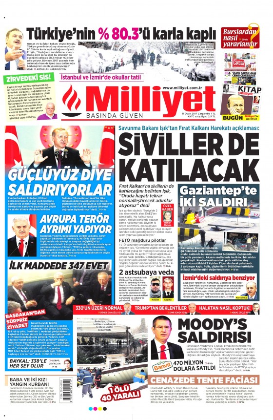 11 Ocak 2017 gazete manşetleri - 8
