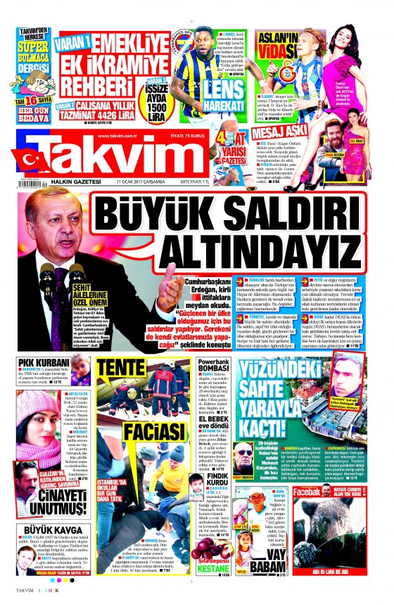 11 Ocak 2017 gazete manşetleri - 14